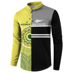 Custom Cricket AUNZ Spirit Button Sweatshirt Aussie New Zealand Retro Edition - Aussie Hoodie