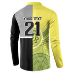 Custom Cricket AUNZ Spirit Button Sweatshirt Aussie New Zealand Retro Edition - Aussie Hoodie