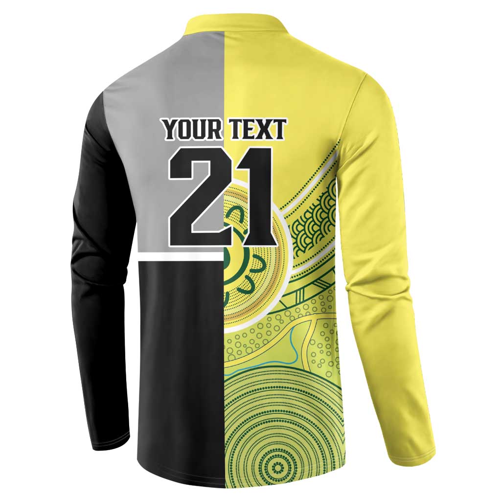 Custom Cricket AUNZ Spirit Button Sweatshirt Aussie New Zealand Retro Edition - Aussie Hoodie