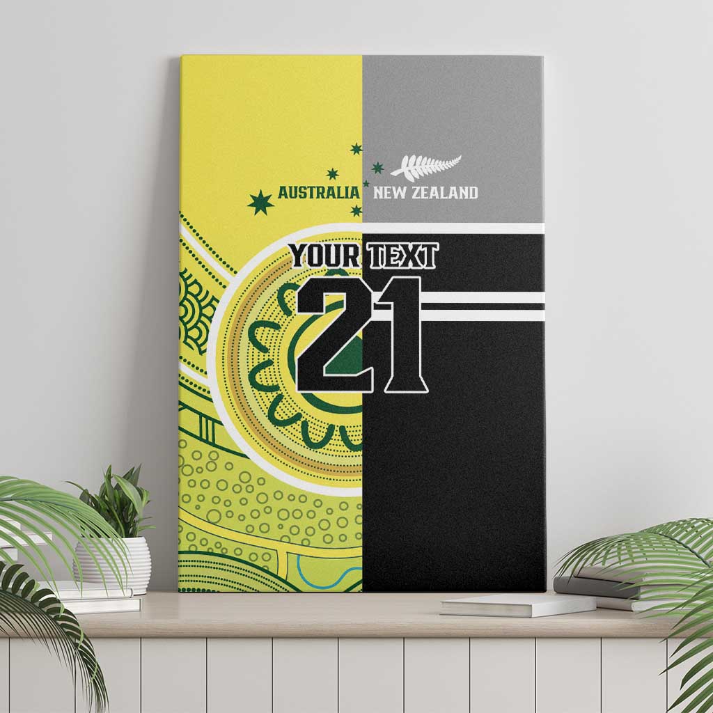 Custom Cricket AUNZ Spirit Canvas Wall Art Aussie New Zealand Retro Edition - Aussie Hoodie