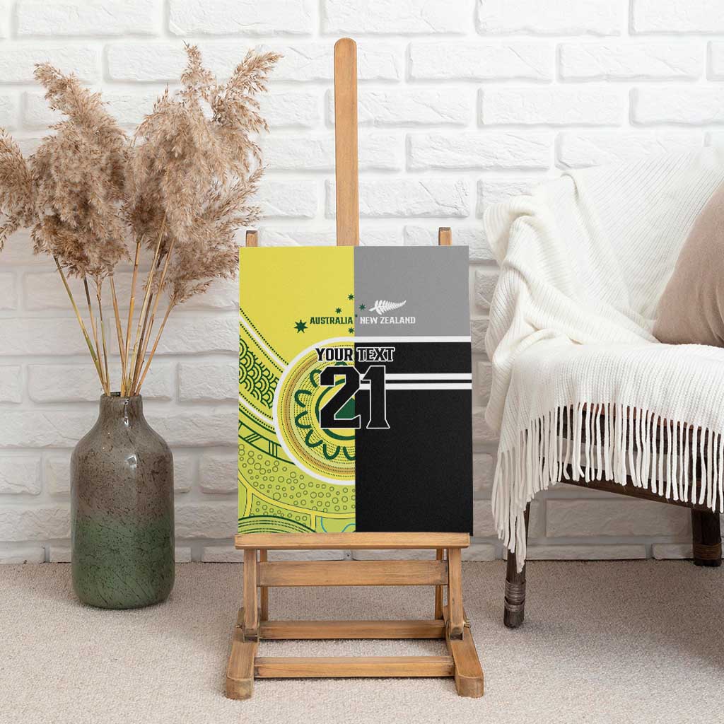 Custom Cricket AUNZ Spirit Canvas Wall Art Aussie New Zealand Retro Edition - Aussie Hoodie