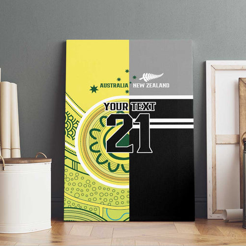 Custom Cricket AUNZ Spirit Canvas Wall Art Aussie New Zealand Retro Edition - Aussie Hoodie