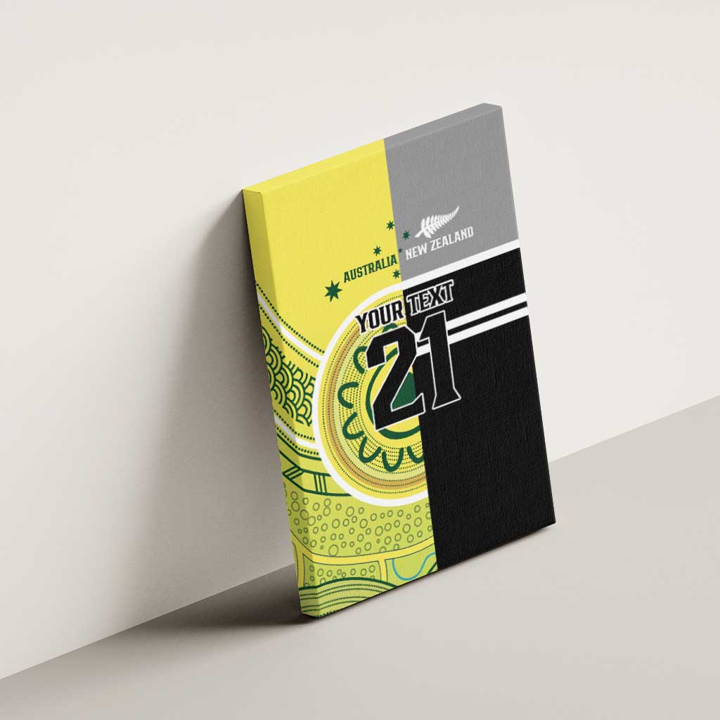 Custom Cricket AUNZ Spirit Canvas Wall Art Aussie New Zealand Retro Edition - Aussie Hoodie