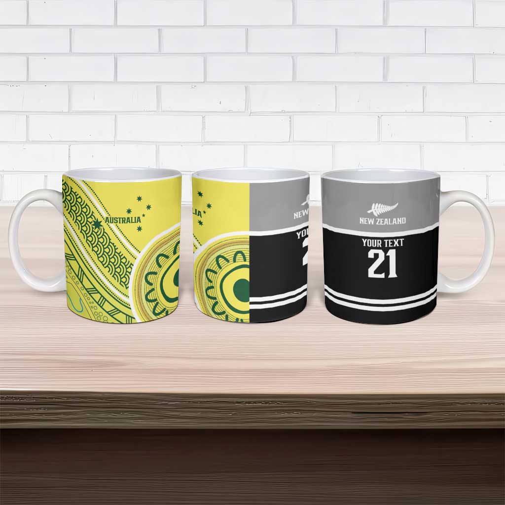 Custom Cricket AUNZ Spirit Ceramic Mug Aussie New Zealand Retro Edition - Aussie Hoodie