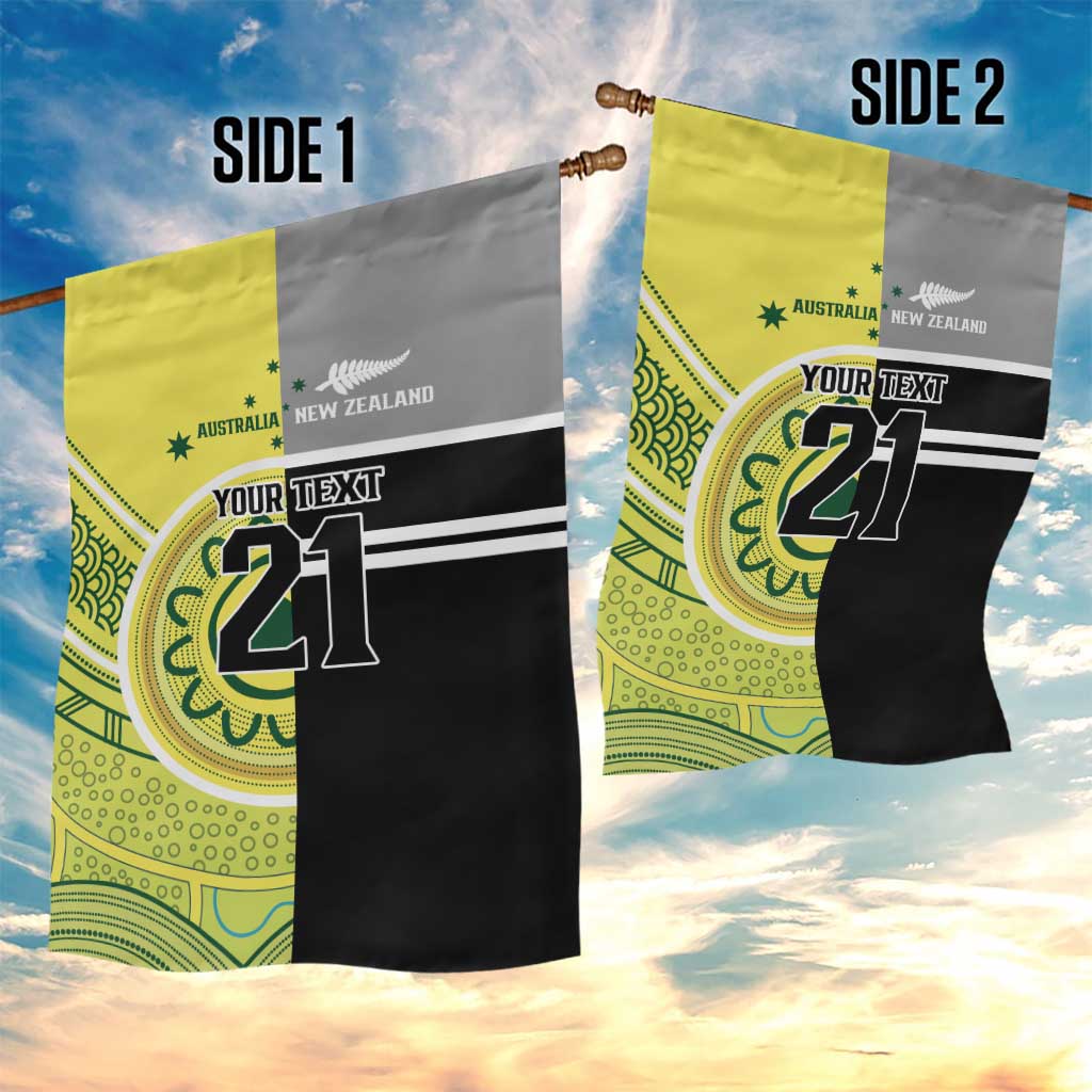Custom Cricket AUNZ Spirit Garden Flag Aussie New Zealand Retro Edition - Aussie Hoodie