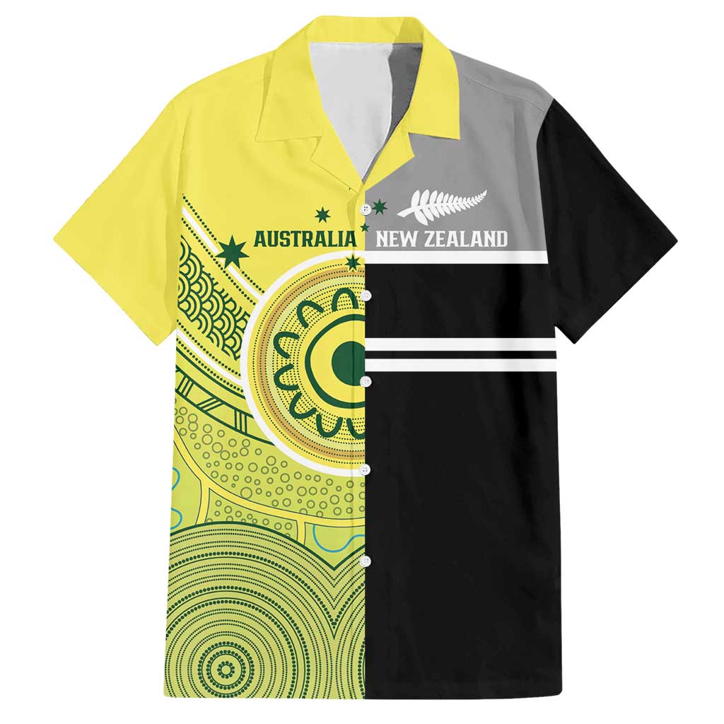 Custom Cricket AUNZ Spirit Hawaiian Shirt Aussie New Zealand Retro Edition - Aussie Hoodie