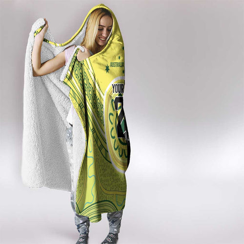 Custom Cricket AUNZ Spirit Hooded Blanket Aussie New Zealand Retro Edition - Aussie Hoodie