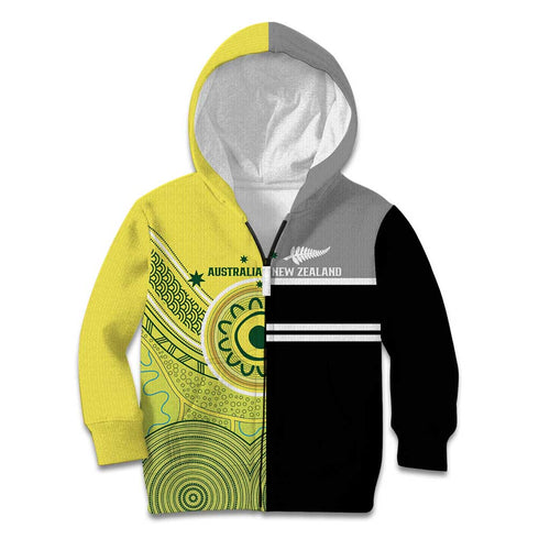 Custom Cricket AUNZ Spirit Kid Hoodie Aussie New Zealand Retro Edition - Aussie Hoodie