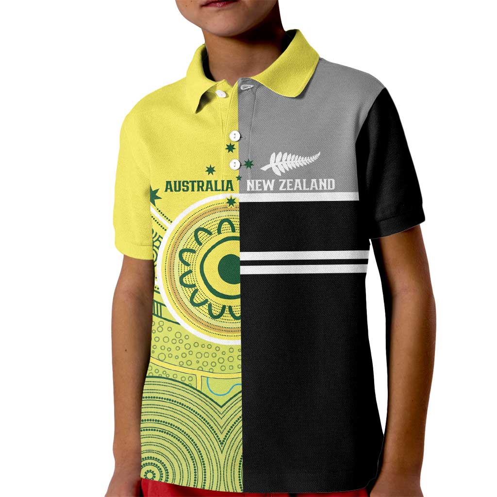 Custom Cricket AUNZ Spirit Kid Polo Shirt Aussie New Zealand Retro Edition - Aussie Hoodie