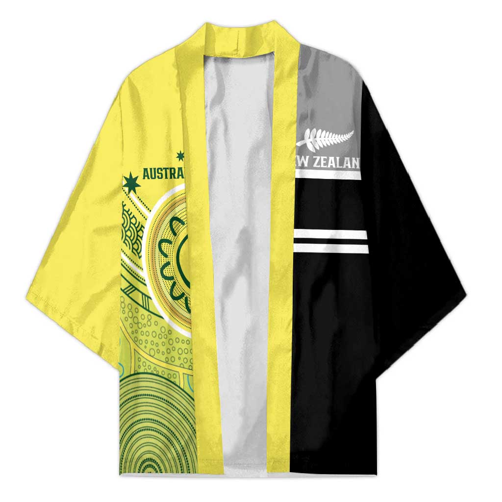 Custom Cricket AUNZ Spirit Kimono Aussie New Zealand Retro Edition - Aussie Hoodie
