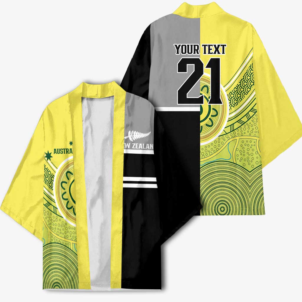 Custom Cricket AUNZ Spirit Kimono Aussie New Zealand Retro Edition - Aussie Hoodie
