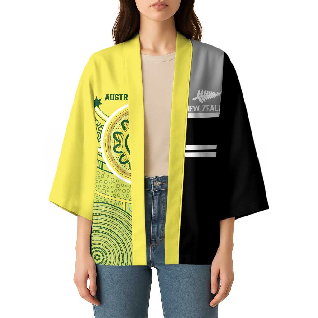 Custom Cricket AUNZ Spirit Kimono Aussie New Zealand Retro Edition - Aussie Hoodie