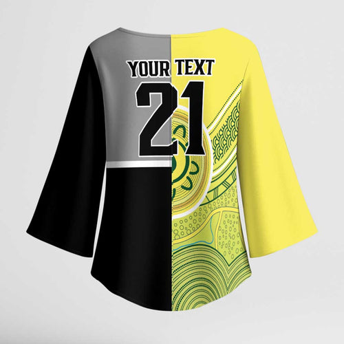 Custom Cricket AUNZ Spirit Kimono Sleeve Blouse Aussie New Zealand Retro Edition - Aussie Hoodie