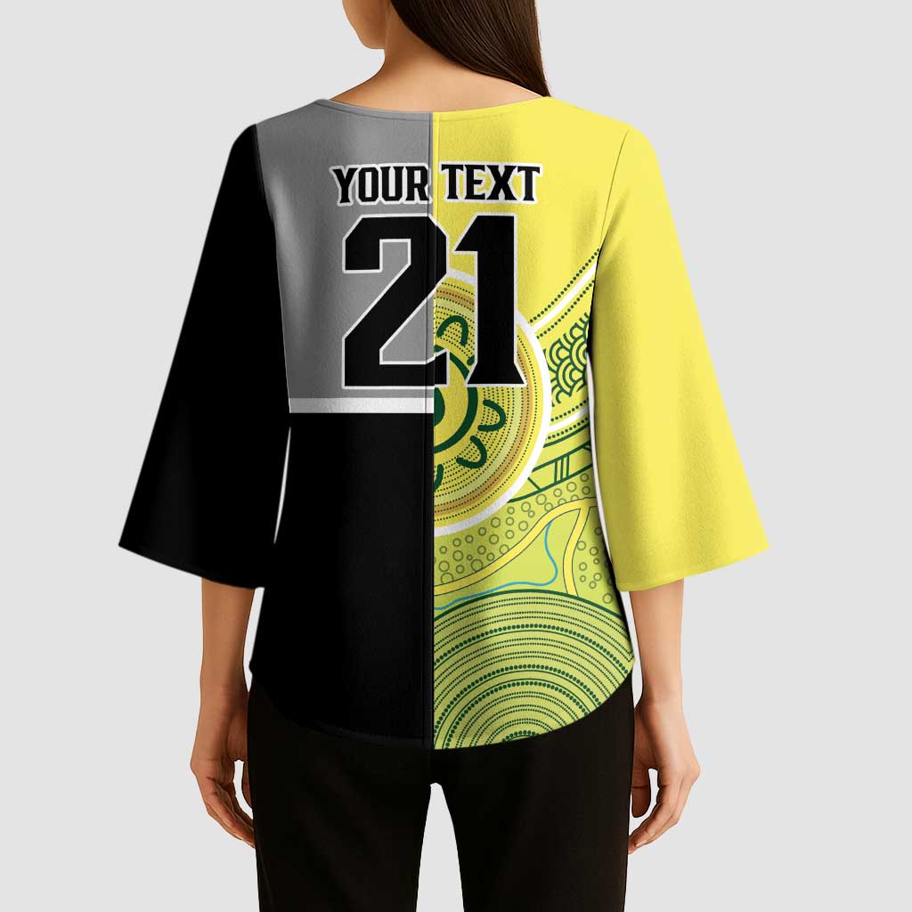 Custom Cricket AUNZ Spirit Kimono Sleeve Blouse Aussie New Zealand Retro Edition - Aussie Hoodie