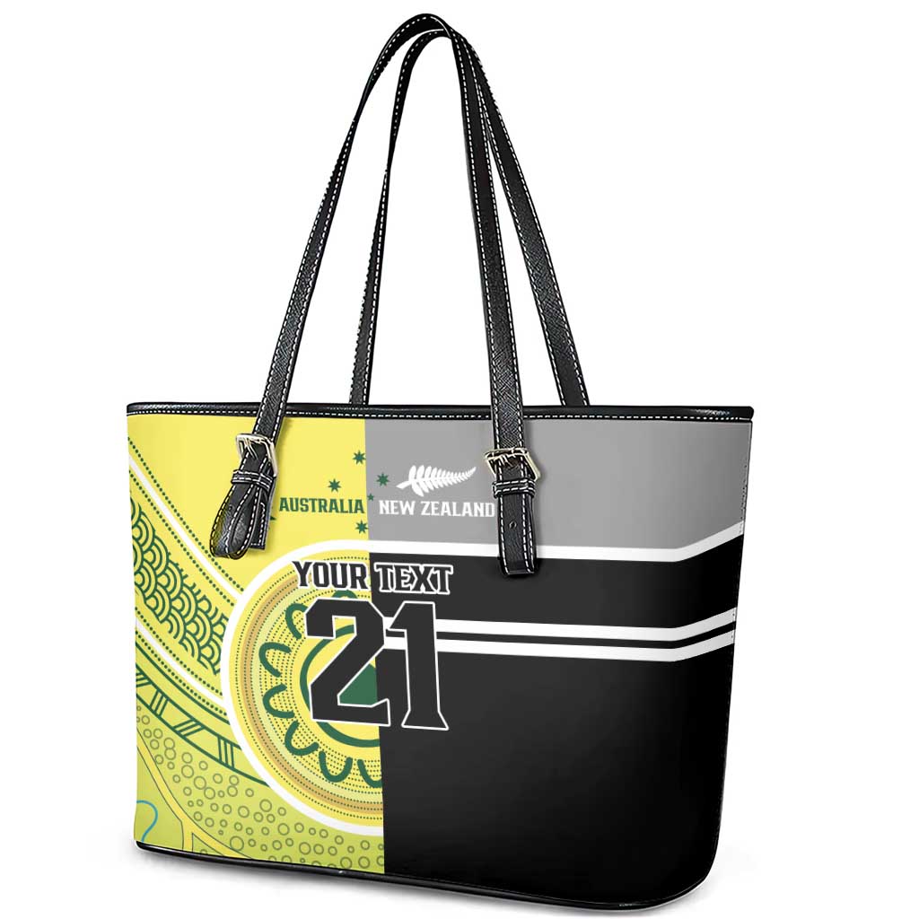 Custom Cricket AUNZ Spirit Leather Tote Bag Aussie New Zealand Retro Edition - Aussie Hoodie