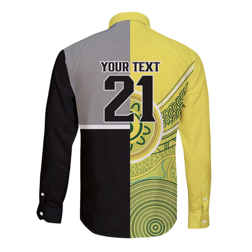 Custom Cricket AUNZ Spirit Long Sleeve Button Shirt Aussie New Zealand Retro Edition - Aussie Hoodie