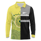 Custom Cricket AUNZ Spirit Long Sleeve Polo Shirt Aussie New Zealand Retro Edition - Aussie Hoodie