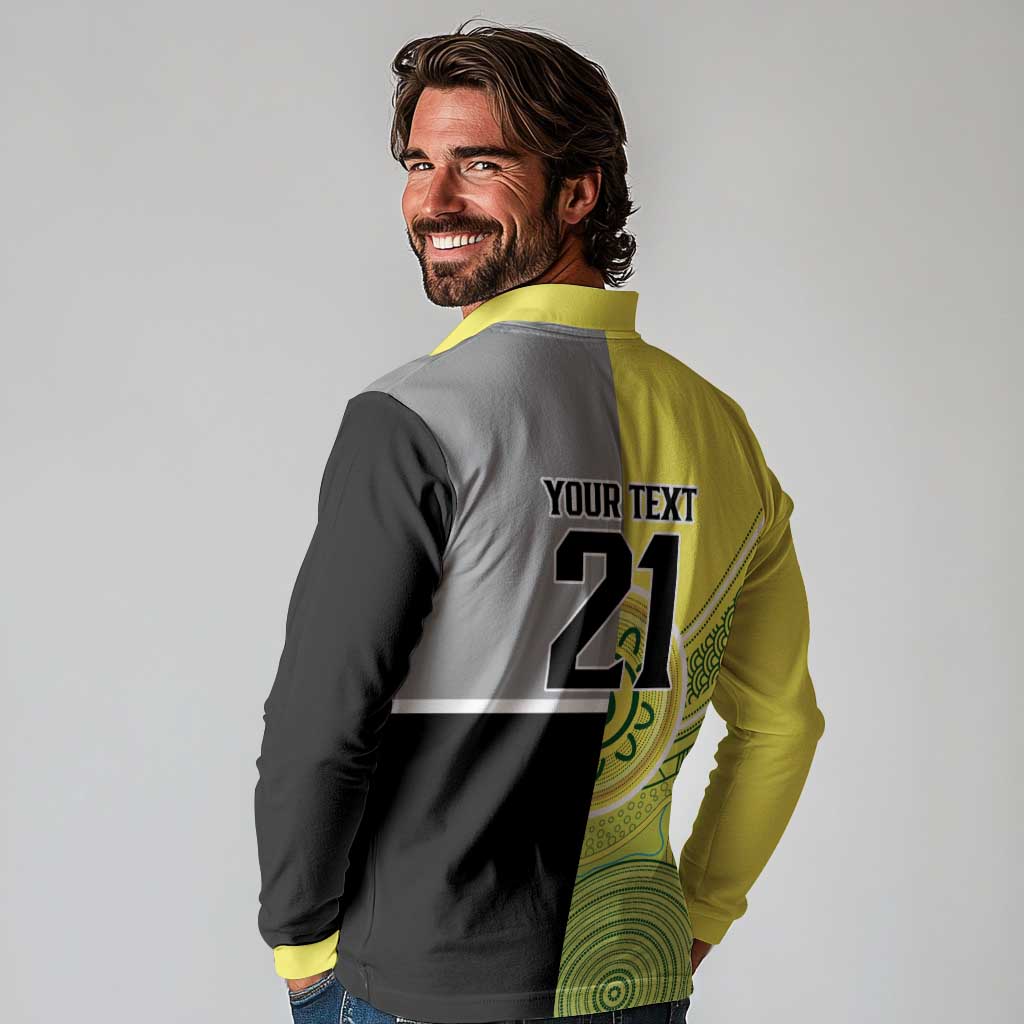 Custom Cricket AUNZ Spirit Long Sleeve Polo Shirt Aussie New Zealand Retro Edition - Aussie Hoodie
