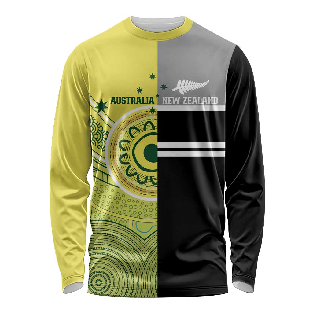 Custom Cricket AUNZ Spirit Long Sleeve Shirt Aussie New Zealand Retro Edition - Aussie Hoodie