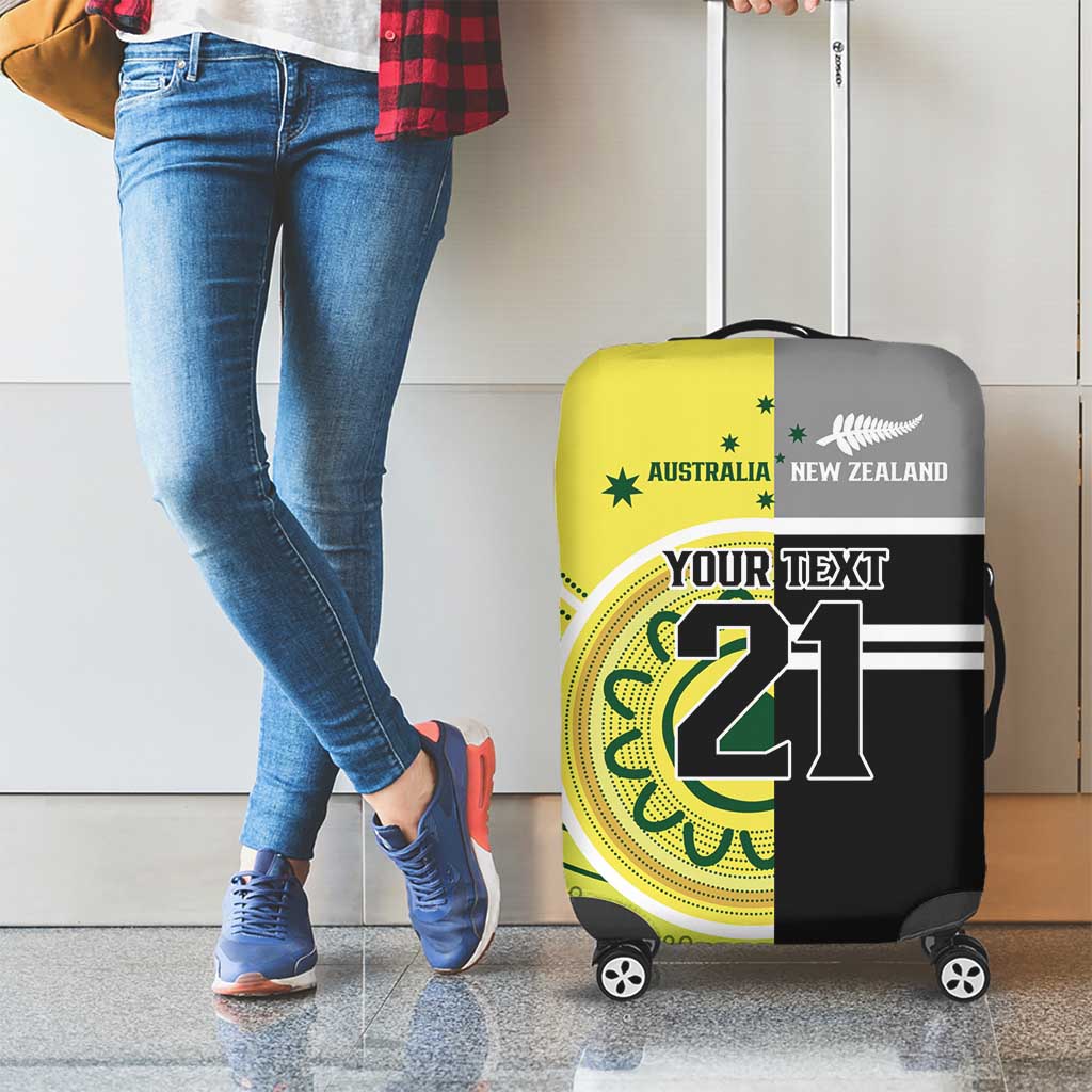 Custom Cricket AUNZ Spirit Luggage Cover Aussie New Zealand Retro Edition - Aussie Hoodie