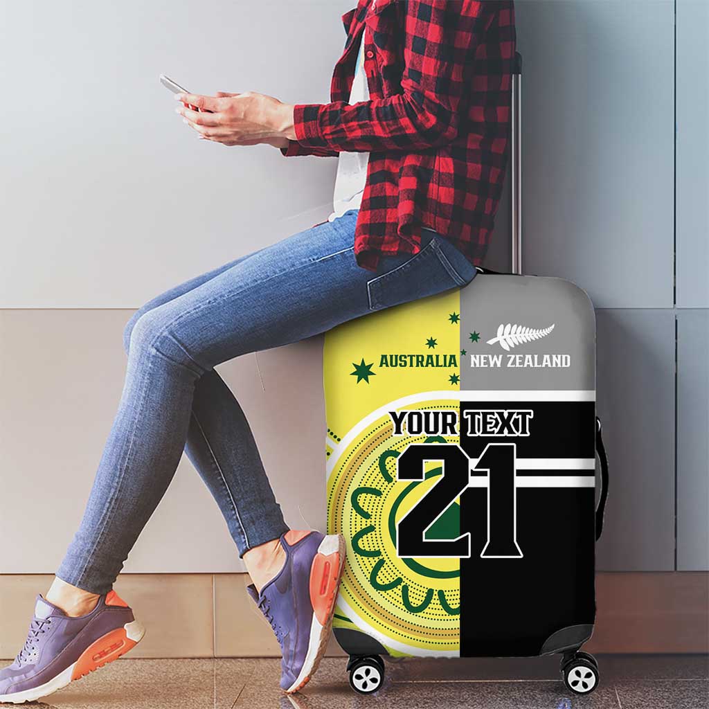 Custom Cricket AUNZ Spirit Luggage Cover Aussie New Zealand Retro Edition - Aussie Hoodie
