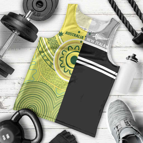 Custom Cricket AUNZ Spirit Men Tank Top Aussie New Zealand Retro Edition - Aussie Hoodie