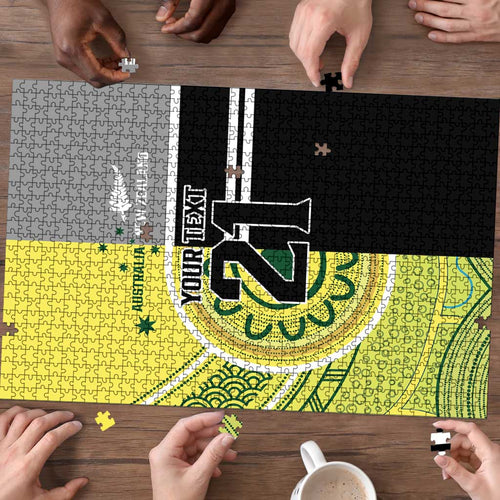 Custom Cricket AUNZ Spirit Puzzle Aussie New Zealand Retro Edition - Aussie Hoodie