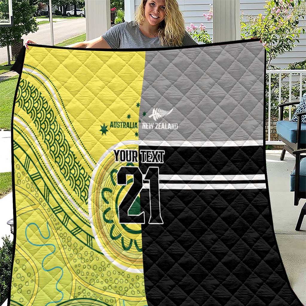 Custom Cricket AUNZ Spirit Quilt Aussie New Zealand Retro Edition - Aussie Hoodie