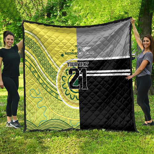 Custom Cricket AUNZ Spirit Quilt Aussie New Zealand Retro Edition - Aussie Hoodie