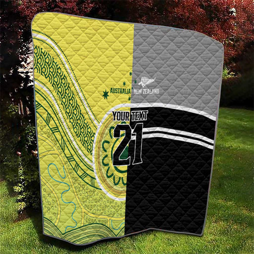 Custom Cricket AUNZ Spirit Quilt Aussie New Zealand Retro Edition - Aussie Hoodie