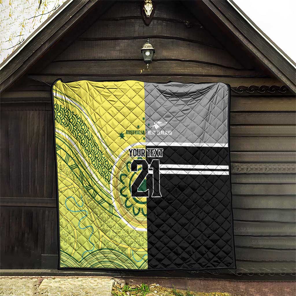 Custom Cricket AUNZ Spirit Quilt Aussie New Zealand Retro Edition - Aussie Hoodie
