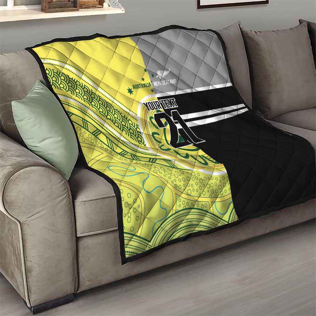 Custom Cricket AUNZ Spirit Quilt Aussie New Zealand Retro Edition - Aussie Hoodie