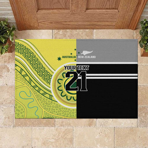 Custom Cricket AUNZ Spirit Rubber Doormat Aussie New Zealand Retro Edition - Aussie Hoodie