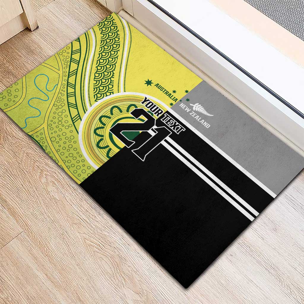 Custom Cricket AUNZ Spirit Rubber Doormat Aussie New Zealand Retro Edition - Aussie Hoodie