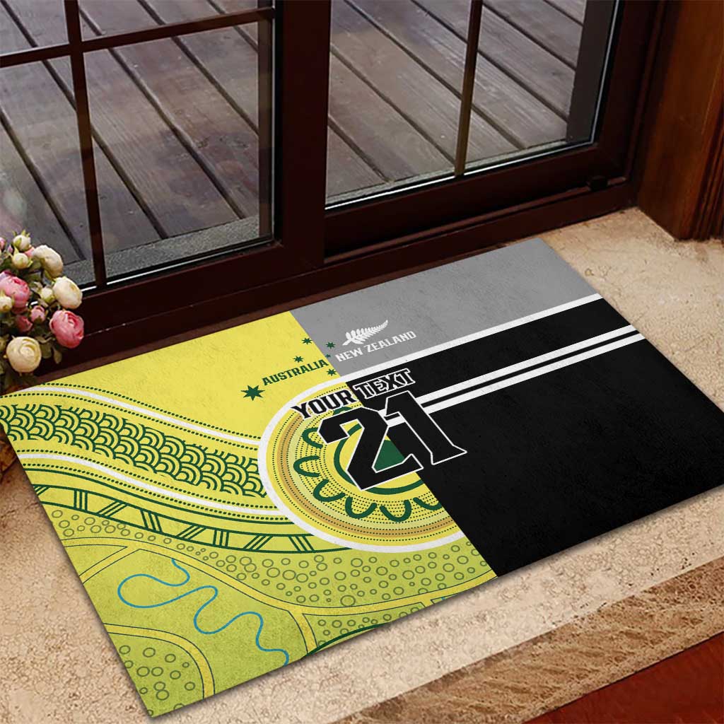 Custom Cricket AUNZ Spirit Rubber Doormat Aussie New Zealand Retro Edition - Aussie Hoodie