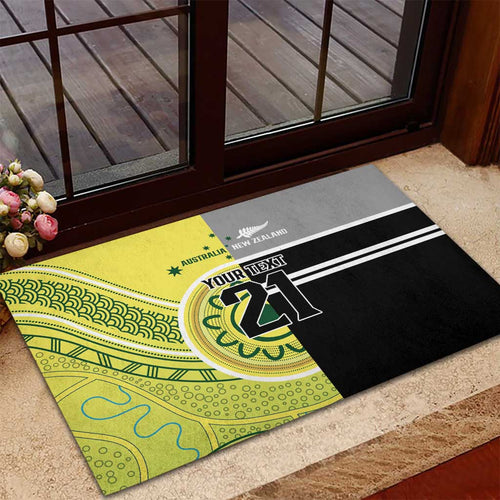 Custom Cricket AUNZ Spirit Rubber Doormat Aussie New Zealand Retro Edition - Aussie Hoodie
