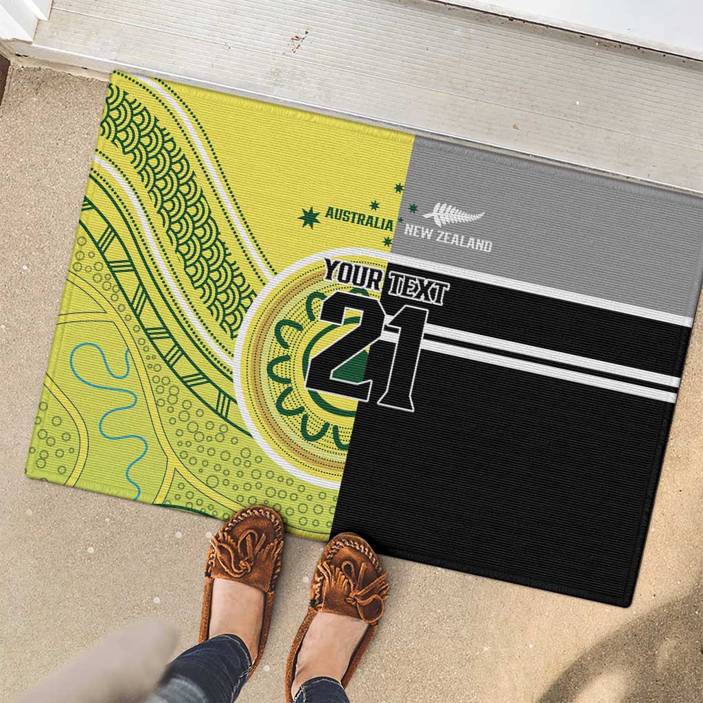 Custom Cricket AUNZ Spirit Rubber Doormat Aussie New Zealand Retro Edition - Aussie Hoodie