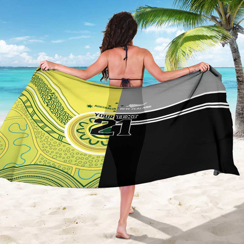 Custom Cricket AUNZ Spirit Sarong Aussie New Zealand Retro Edition - Aussie Hoodie