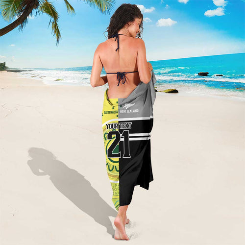 Custom Cricket AUNZ Spirit Sarong Aussie New Zealand Retro Edition - Aussie Hoodie