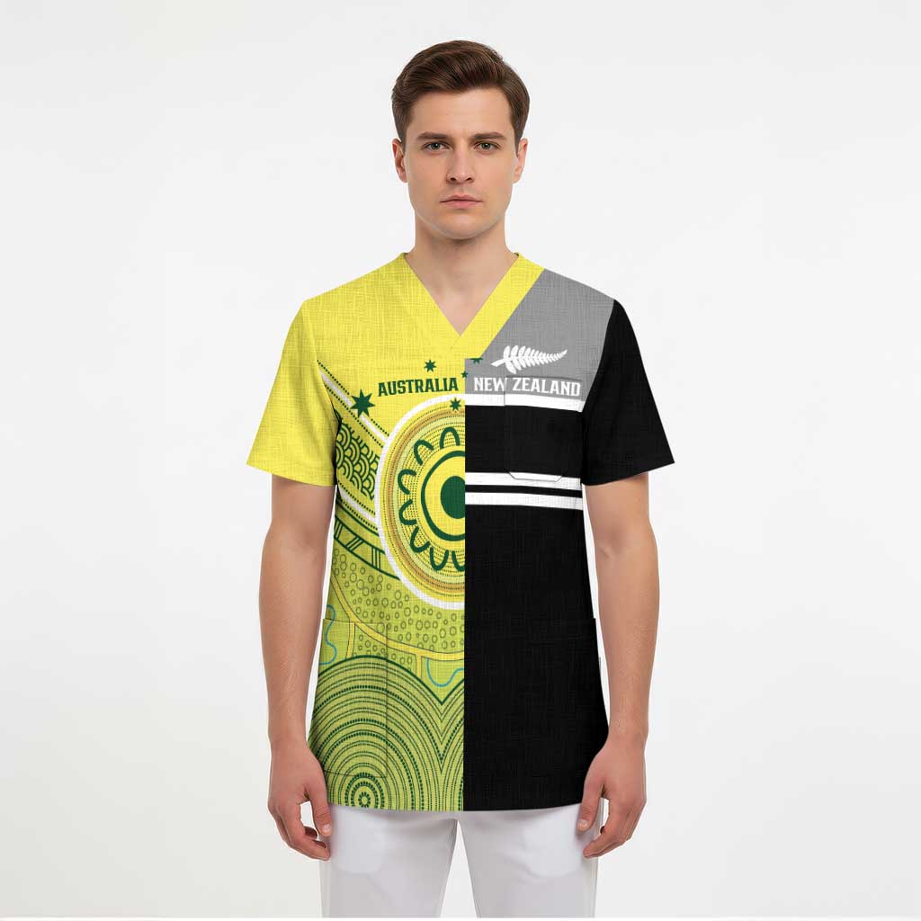 Custom Cricket AUNZ Spirit Scrub Top Aussie New Zealand Retro Edition - Aussie Hoodie