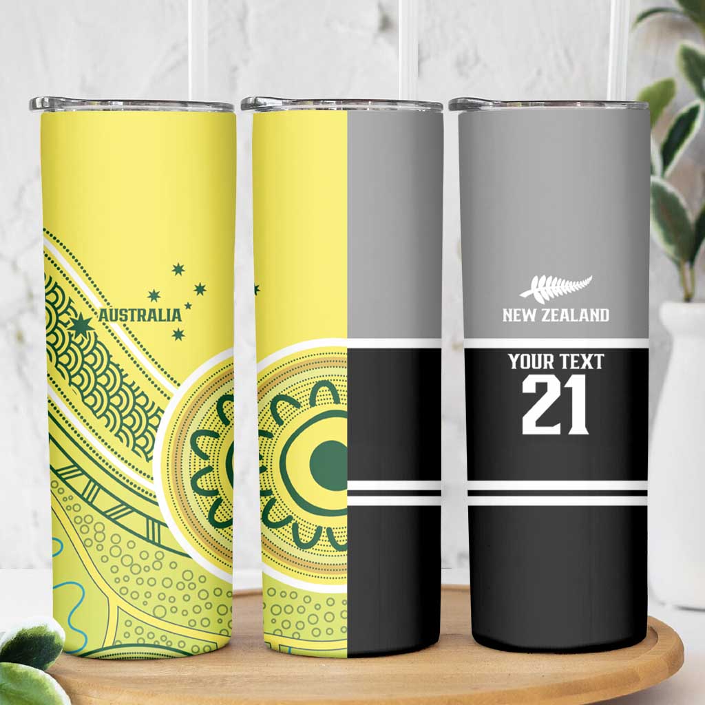 Custom Cricket AUNZ Spirit Skinny Tumbler Aussie New Zealand Retro Edition - Aussie Hoodie