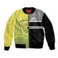Custom Cricket AUNZ Spirit Sleeve Zip Bomber Jacket Aussie New Zealand Retro Edition - Aussie Hoodie
