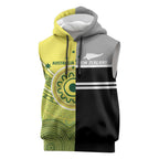 Custom Cricket AUNZ Spirit Sleeveless Hoodie Aussie New Zealand Retro Edition - Aussie Hoodie