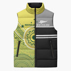 Custom Cricket AUNZ Spirit Sleeveless Puffer Jacket Aussie New Zealand Retro Edition - Aussie Hoodie