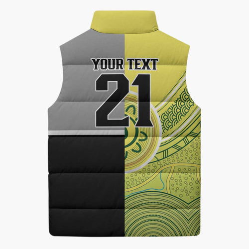 Custom Cricket AUNZ Spirit Sleeveless Puffer Jacket Aussie New Zealand Retro Edition - Aussie Hoodie