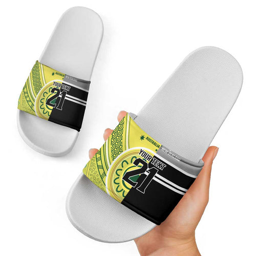 Custom Cricket AUNZ Spirit Slide Sandals Aussie New Zealand Retro Edition - Aussie Hoodie