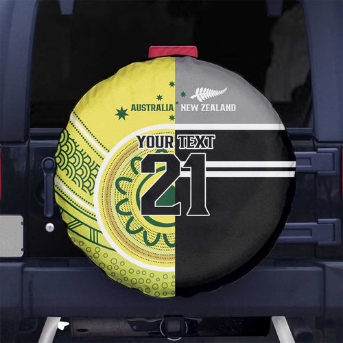 Custom Cricket AUNZ Spirit Spare Tire Cover Aussie New Zealand Retro Edition - Aussie Hoodie