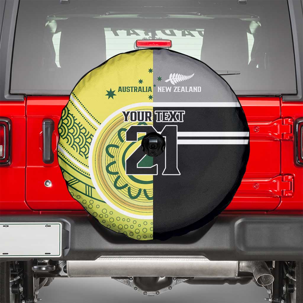 Custom Cricket AUNZ Spirit Spare Tire Cover Aussie New Zealand Retro Edition - Aussie Hoodie