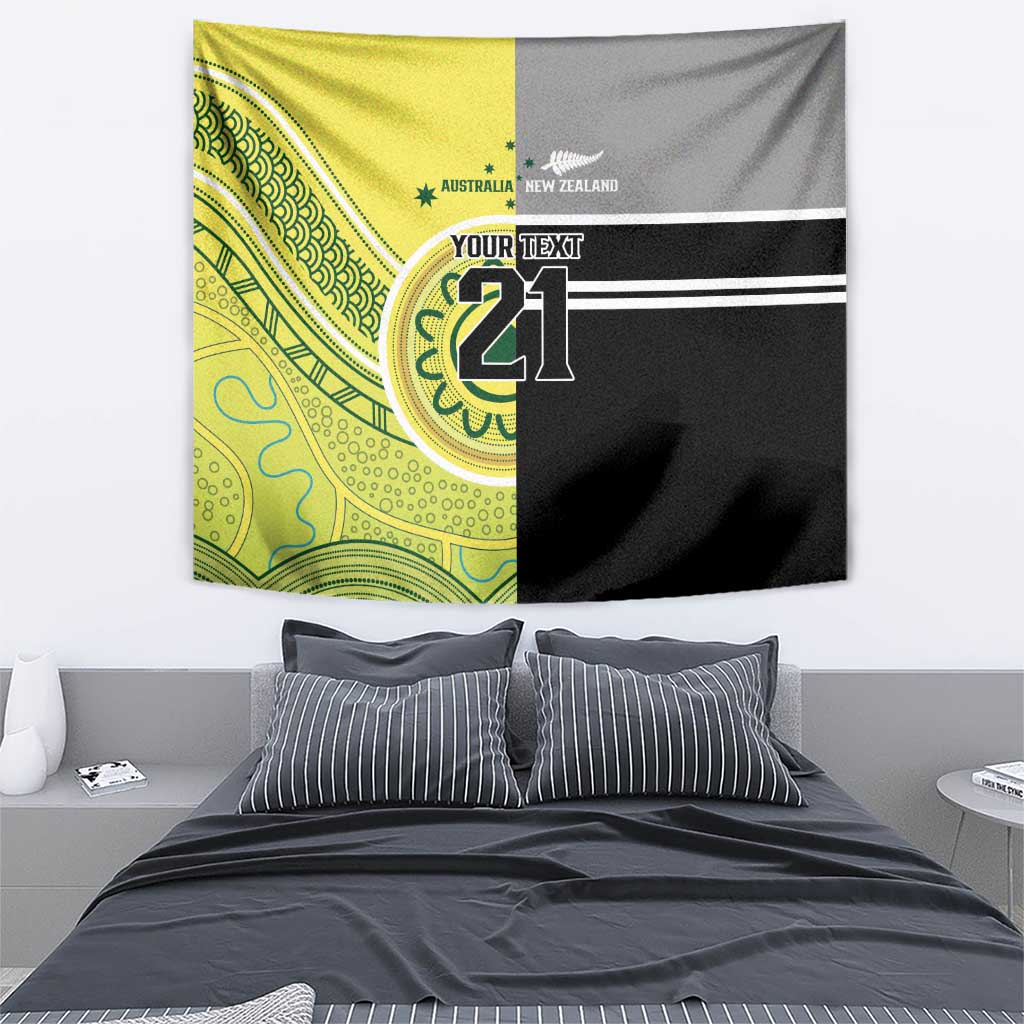 Custom Cricket AUNZ Spirit Tapestry Aussie New Zealand Retro Edition - Aussie Hoodie