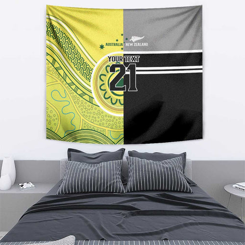 Custom Cricket AUNZ Spirit Tapestry Aussie New Zealand Retro Edition - Aussie Hoodie